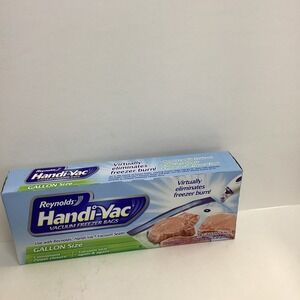 Reynolds Handi-Vac Vacuum Freezer Bags Gallon Size — 9 Bags  NEW & UNOPENED HTF